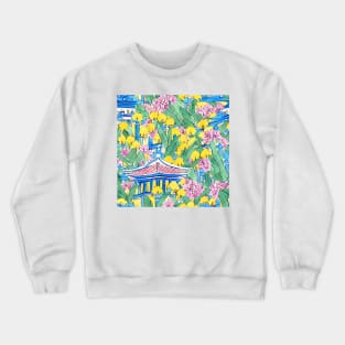 Pagodas and daffodils Crewneck Sweatshirt